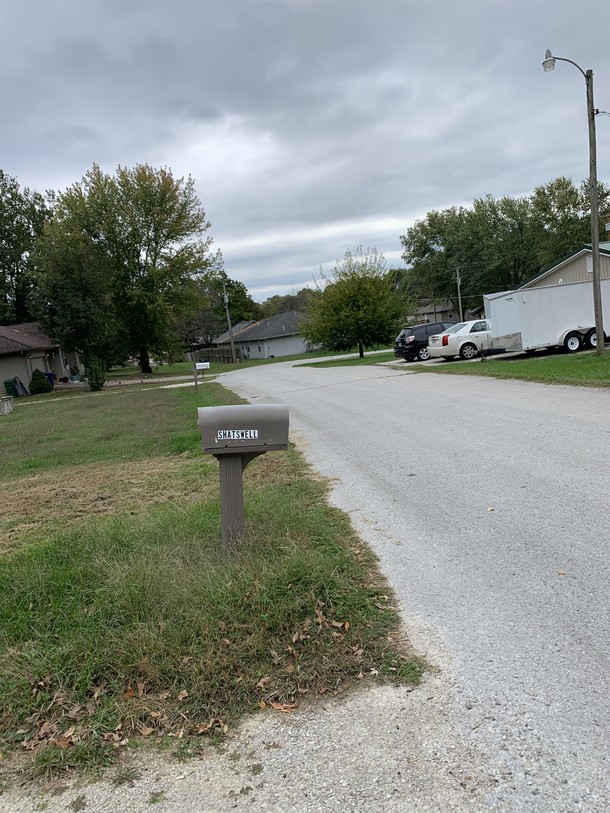 Out delivering packages and my customer had a different name on the mailbox Caught me off guard