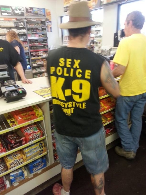 Out of respect I allowed this member of the Police force ahead of me