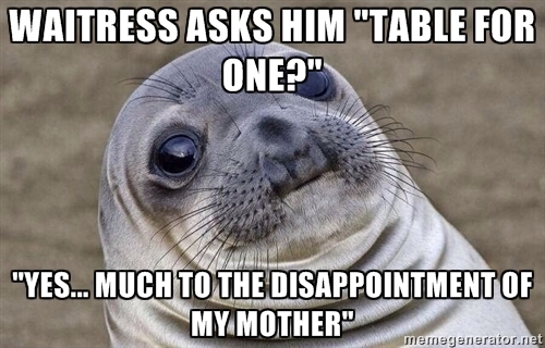 Overheard this awkward conversation in the restaurant today