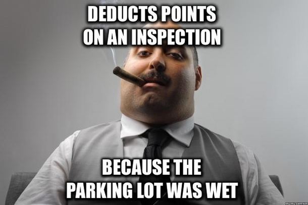 Overheard this gem at a fast food chain while it was raining heavily outside