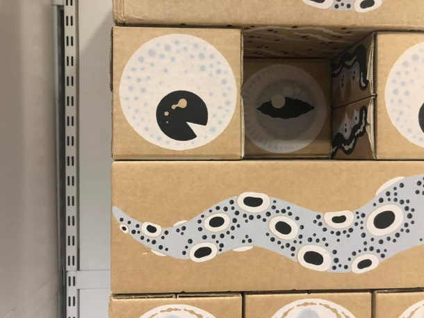 Pac-Man is crying because he cant get to the dots