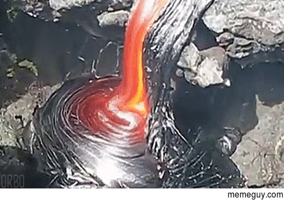Pahoehoe lava flow