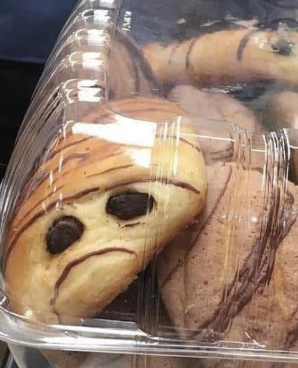 Pain au chocolat not finding the situation funny