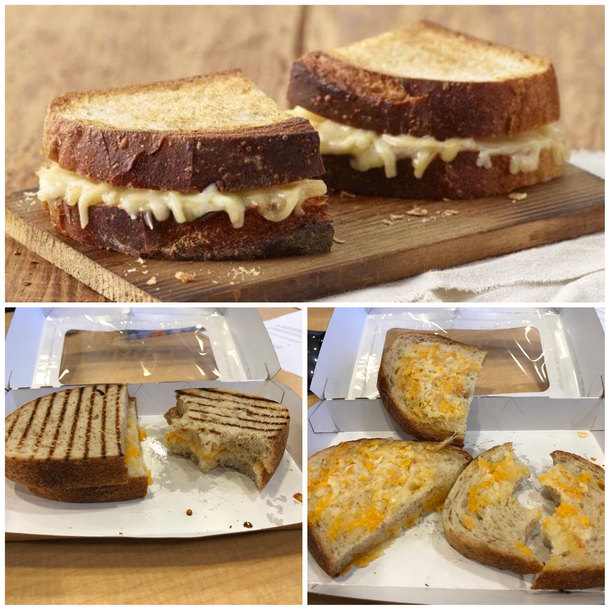 Panera what they show you and what you get good thing I ordered chips or it would be an all bread lunch