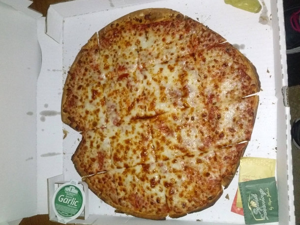 Papa Johns Valentines day special heart shaped pizza