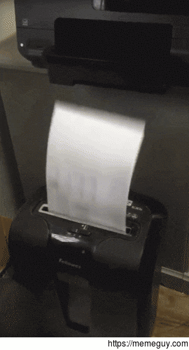 Paper shredder endless loop