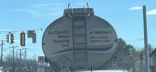 Passing the gas truck