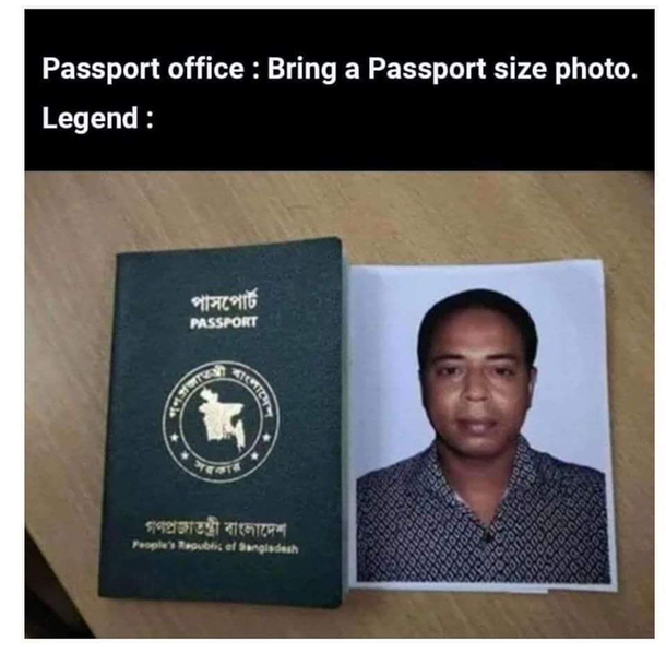 Passport size photo