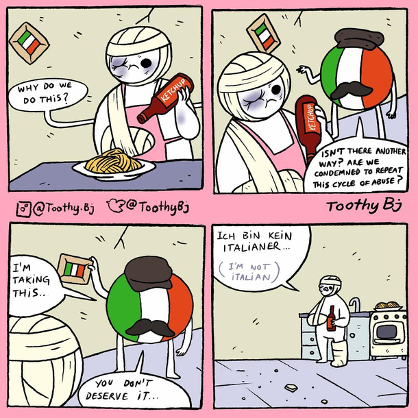 Pasta with ketchup