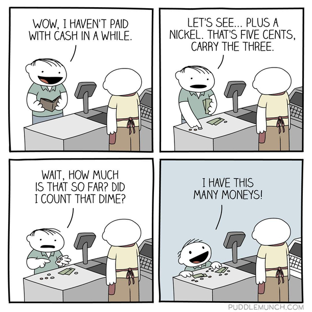 Paying cash