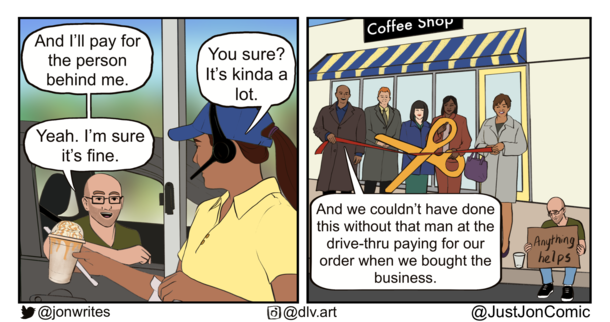 Paying for the person behind you