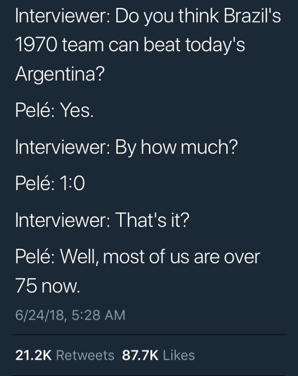 Pel owns Argentina as always