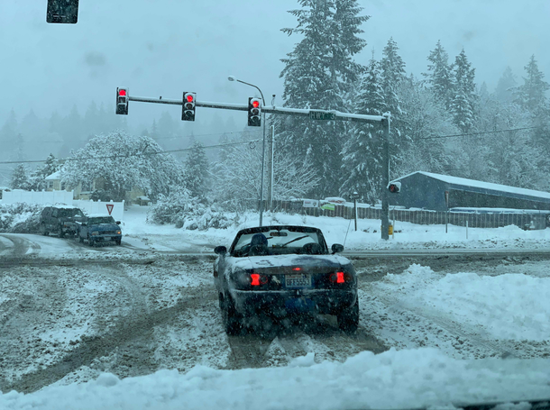 Perfect weather to take the convertible out for a spin