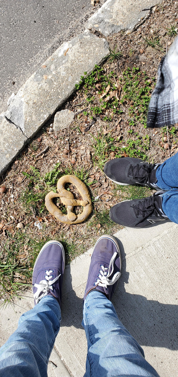 Perfectly intact pretzel UPDATE - its still there