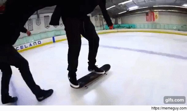 Perfectly Synced Iceboard Fall