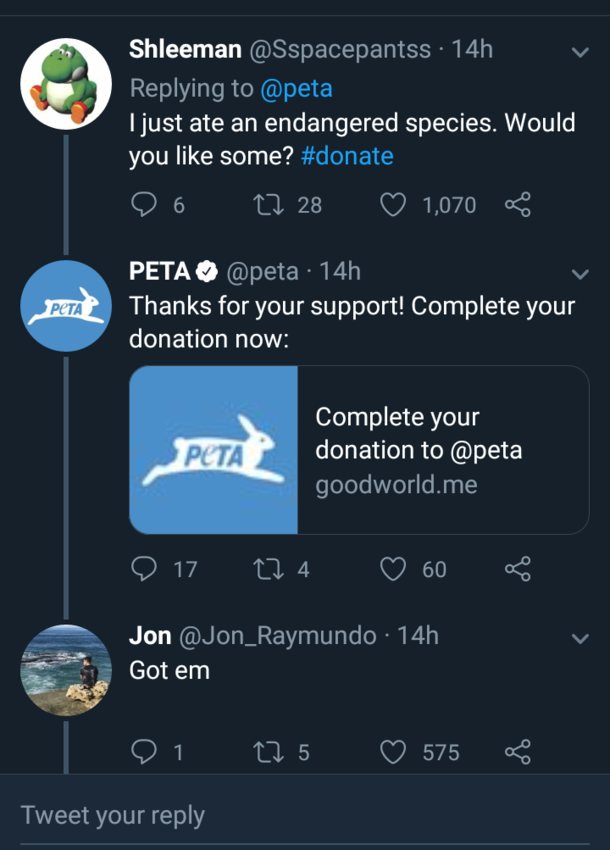 PETA exposed lol