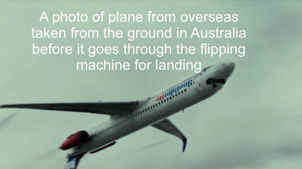 Photo of a plane taken from the ground in Australia