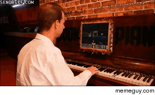 Piano used as a game controller