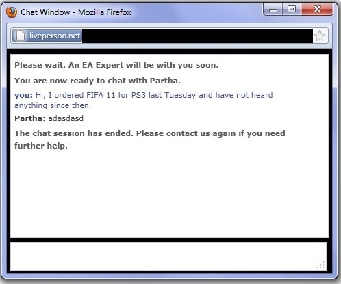 Pic #1 - EA customer service