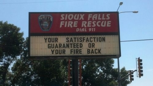 Pic #1 - Firefighters with a sense of humour