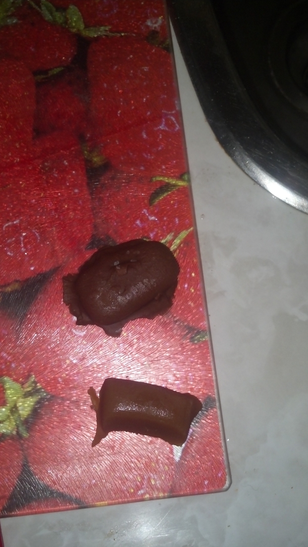 Pic #1 - First attempt at candy making Tried caramels Not perfect but not exactly a disaster either