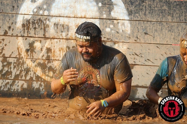 Pic #1 - Guy makes mistake of posting his Spartan Race photos on Facebook where his hundreds of digital artist friends are waiting - hilarity ensues