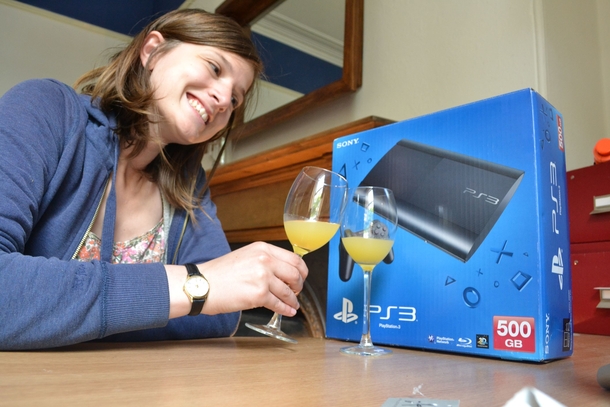 Pic #1 - I bought a PS just before a twelve hour shift at work- my girlfriend keeps sending these pictures to taunt me