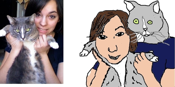 Pic #1 - I make silly MS paint portraits of my Twitter followers
