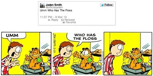 Pic #1 - Jaden Smiths tweets make sense in the Garfield World