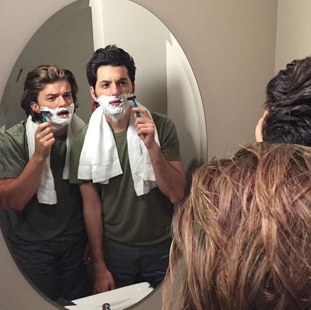 Pic #1 - Jean-Ralphio PampR teaching his son Steve Stranger Things how to shave