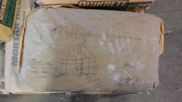 Pic #1 - Lost a label on so e quikrete at work Coworker recreated the label