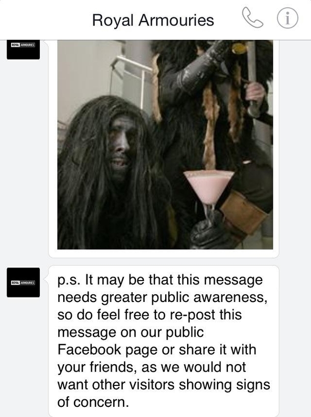 Pic #1 - My friend messaged a weapons museum concerned about the orc threat