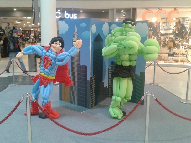 Pic #1 - My local shopping mall had a display of figures made out of balloons