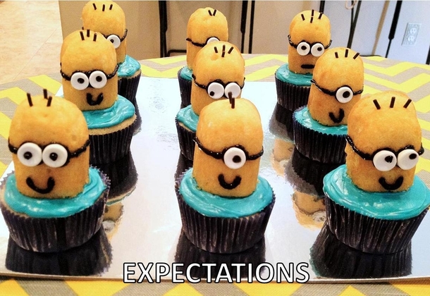 Pic #1 - My Mom gave the Despicable Me Minion cupcakes a shot