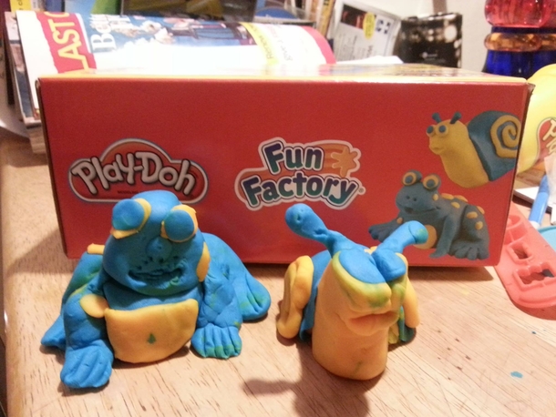Pic #1 - My nephew wanted us to make the animals on the box of the Play-Doh set we got NAILED IT