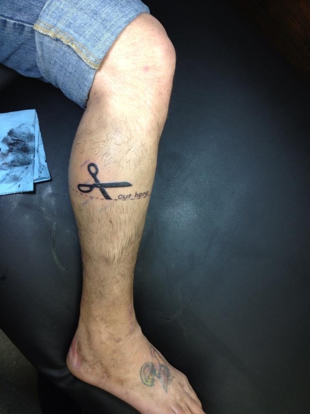 Pic #1 - My old Navy buddy is having his leg amputated next month This is his new tattoo