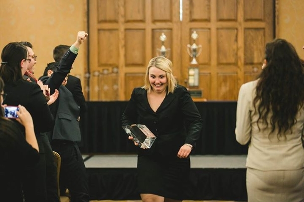 Pic #1 - My sister was a national champion in collegiate forensics this year and this is my favorite picture of her at the awards ceremony