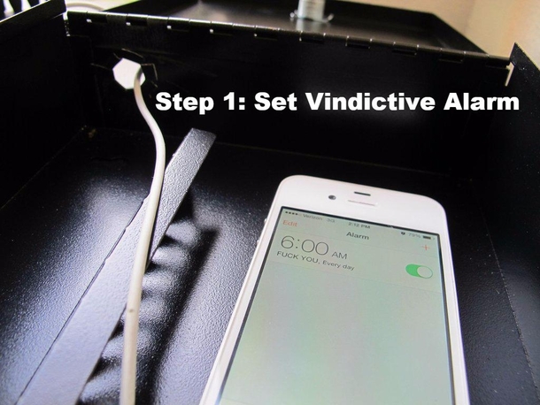 Pic #1 - My three step solution to never sleeping in