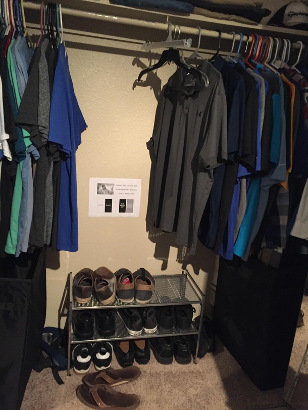 Pic #1 - My wife always complains I dont put my clothes away Today I found this