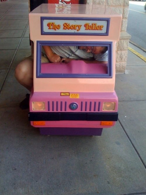 Pic #1 - Over the past few years I have been cramming myself into small childrens rides at the mall 