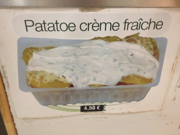 Pic #1 - Patatoe crme frache - aka the only vegetarian option where we ate This actually exceeded my expectations