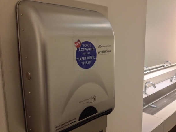 Pic #1 - So I had some stickers printed to stick on paper towel dispensers in public bathrooms 