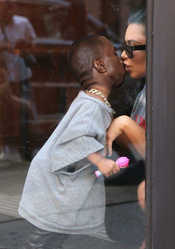 Pic #1 - Someone photoshopped Kanye Wests head onto his daughters body