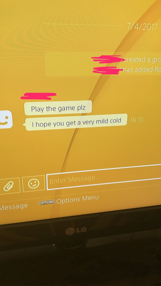 Pic #1 - stepped away from a game of Rainbow six to take a call teammate wasnt happy