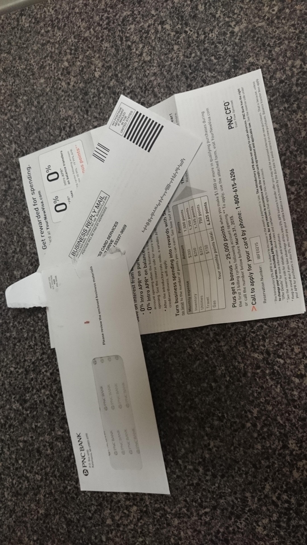 Pic #1 - What I did with the Junk Mail today