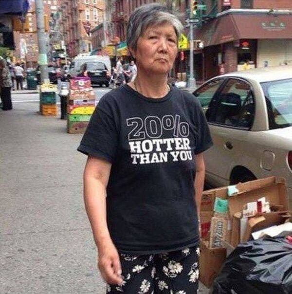 Pic #10 - Old people wearing funny shirts
