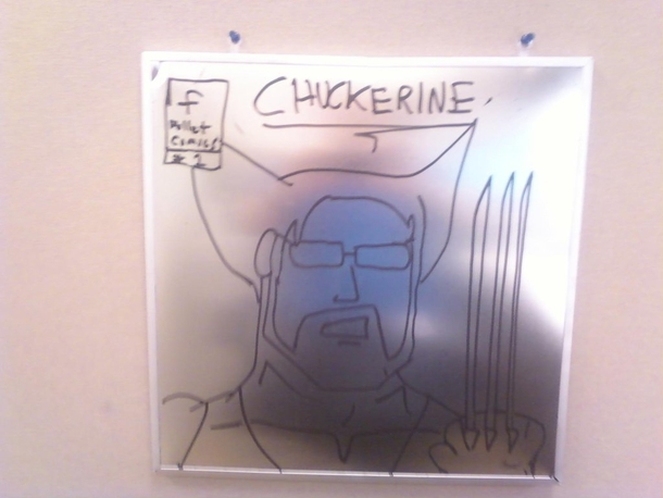 Pic #19 - Every week I draw a new version of my co-worker on his dry erase board He is a quiet  year old man and doesnt really know how to feel about this