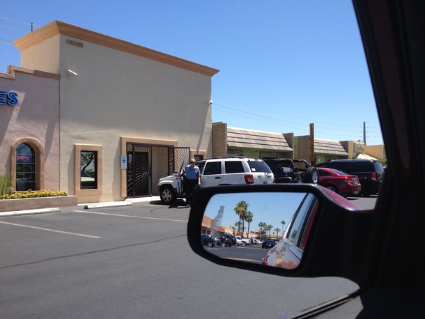 Pic #2 - A friend takes her time finding a parking space and angers the man behind her He throws rocks at her car The result An instant karma slideshow