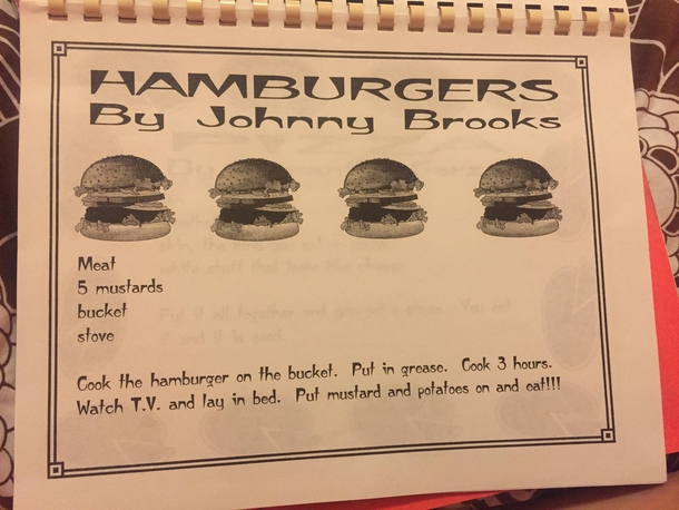 Pic #2 - Girlfriends mom is a kindergarten teacher She had her students submit their favorite recipes and made a book Here are just a few