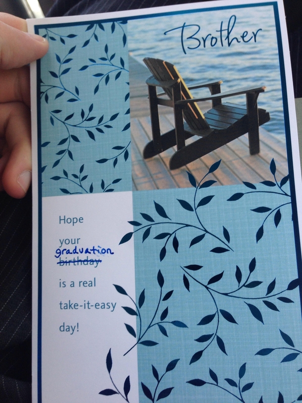 Pic #2 - Last Minute Graduation Card